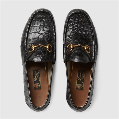 gucci croc loafers